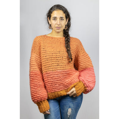 Kellü Sweater Manga Globo Salmón