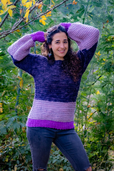 Kellü Sweater Manga Globo Morado