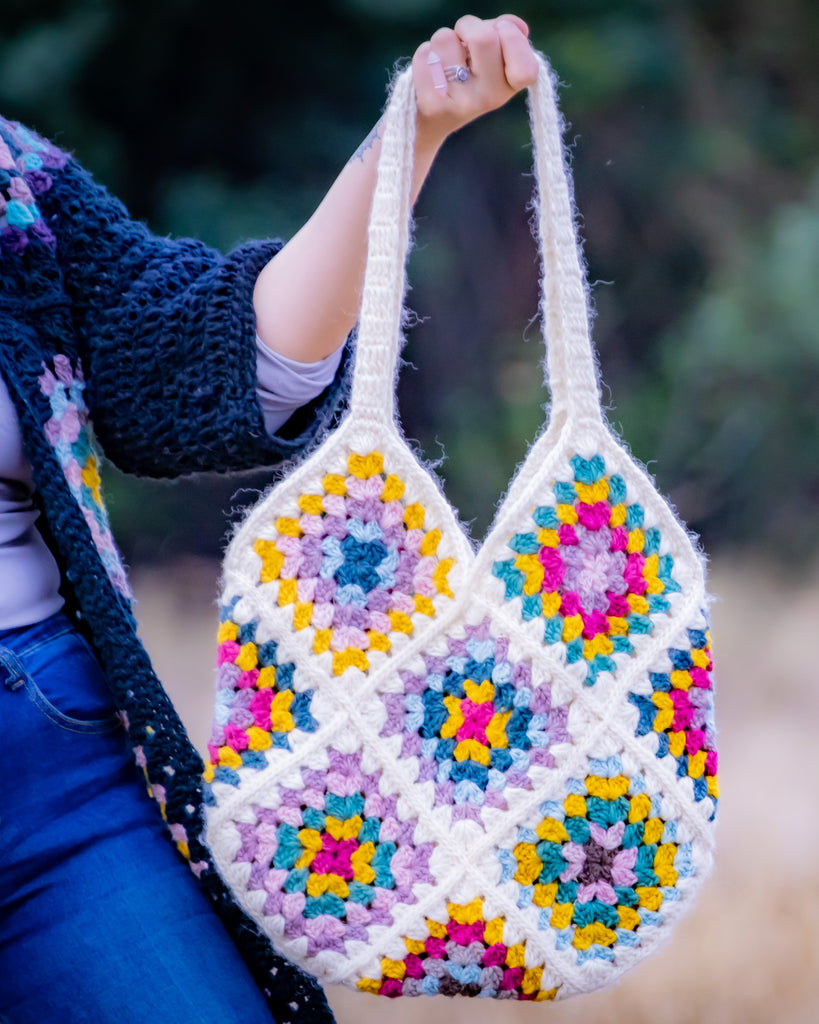 Kit Bolso Huahuilque a Crochet
